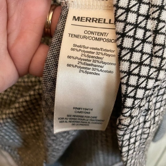 Merrell Indira Snap Button Placket Geometric Long Sleeve Top Size XS - Picture 4 of 6